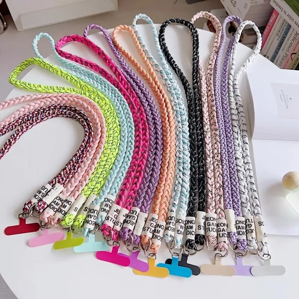Braided Mountain Rope Crossbody Phone Lanyard with Keychain Attachment