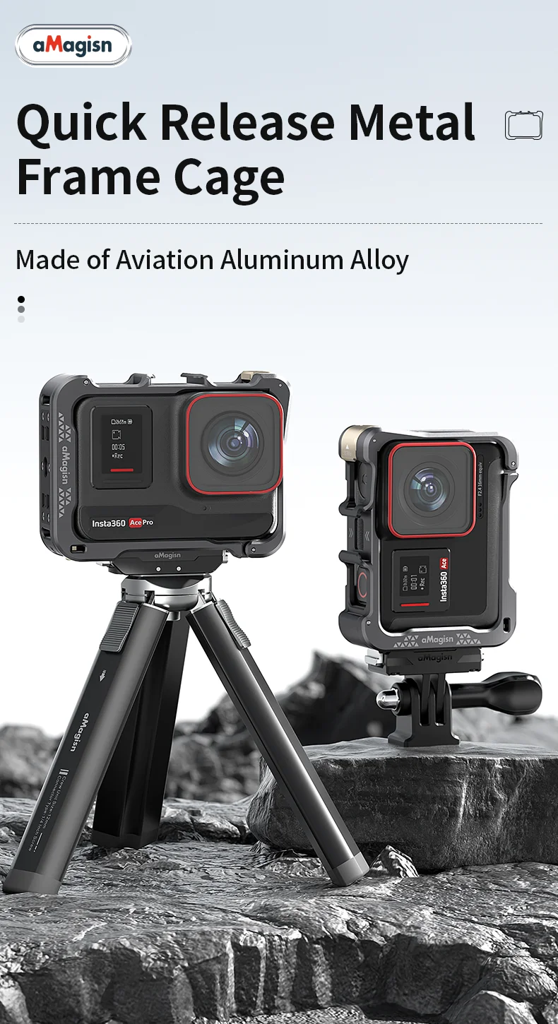 aMagisn Quick Release Metal Frame Cage Sport Camera Protection