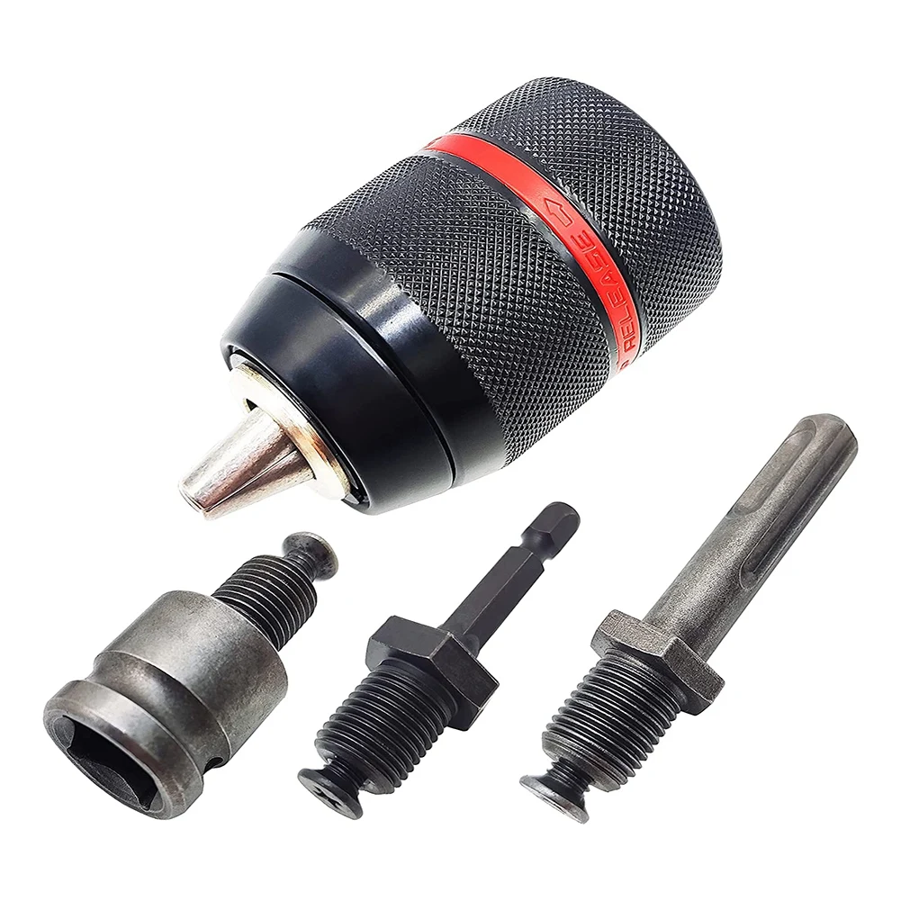 

Metal Heavy Duty 1/2-20UNF 13Mm Keyless Drill Chuck Hex Shank/SDS/Socket Square Female Adaptor Hardware Tool