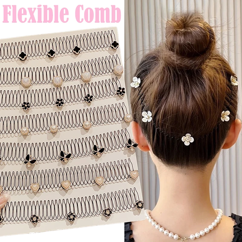 

1 шт. винтажная жемчужная Цветочная заколка для волос, модная мультяшная эластичная повязка на голову, головной убор для женщин, Детские аксессуары для волос