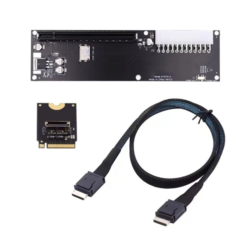 

PCIE3.0 Mkey M.2 to Oculink SFF8612 Adapters for GPD Max2 Support PCIe4.0x16