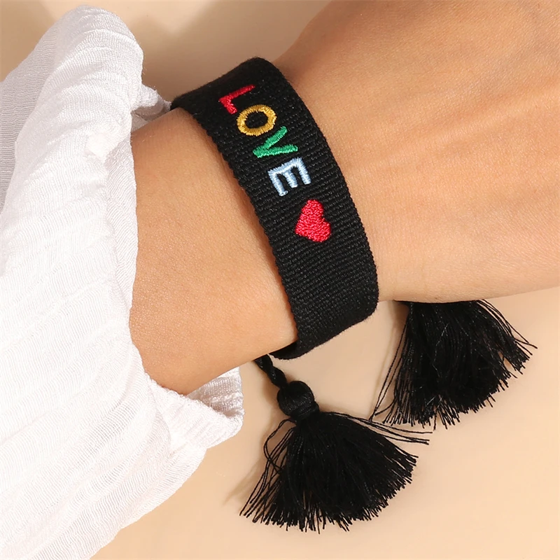 Böhmen Stickerei Stern Quaste Armband für Frauen handgemachte verstellbare Seil geflochtene Armbänder Mädchen Party Urlaub Schmuck Geschenke – Detail 23