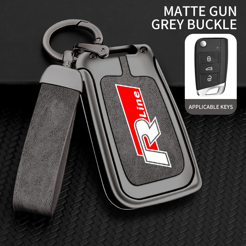 Zinc Alloy Leather Car Key Case Cover For Vw Volkswagen Golf 7 Mk7