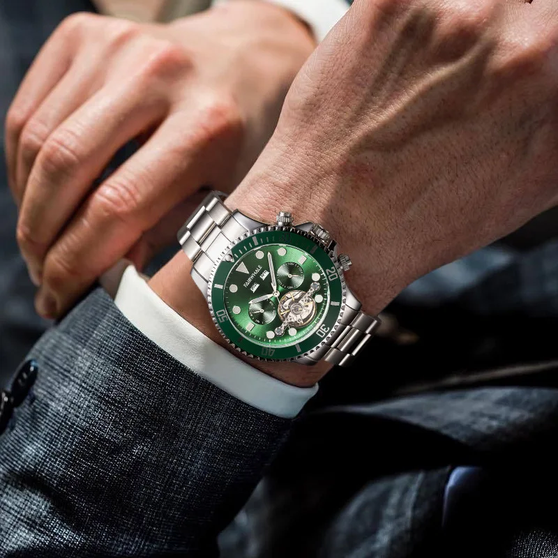 MARK FAIRWH Fashion Diving Series Water Ghost Fully Automatic Mechanical Watch Waterproof Night Light Watch for Men
