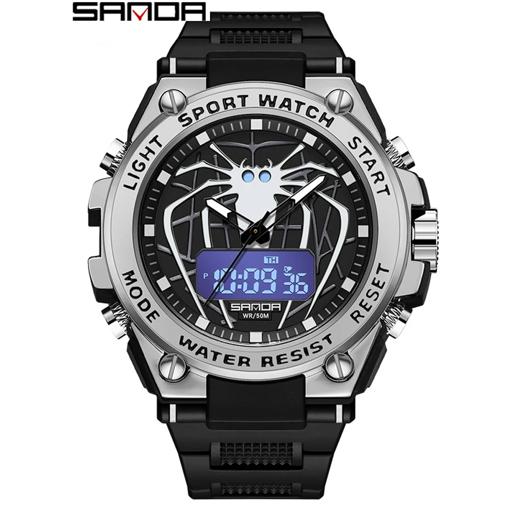 

2023 Fashion Sanda Top Brand 3159 Men's Watches Sport Military Quartz 50m Waterproof Wristwatch For Male Clock Relogio Masculino