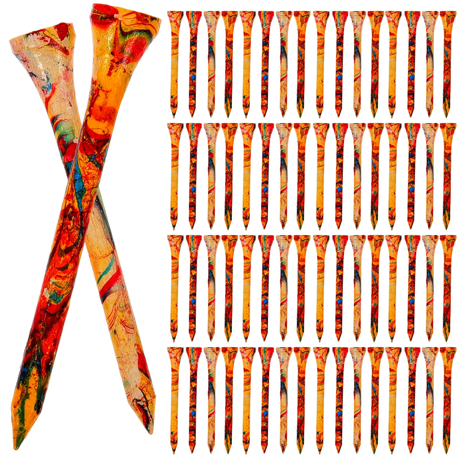 

50 шт., тройники для деревянных ногтей