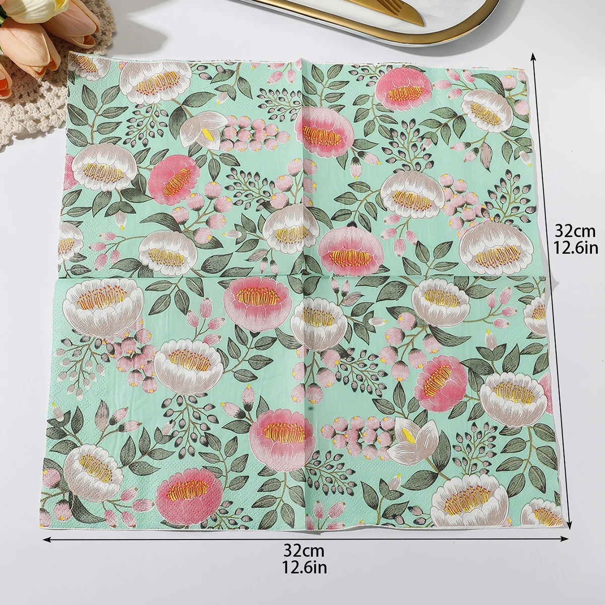 Paper Napkins Ins Style Flower Paper Napkins Table Decorations Art Decoupage Napkin Disposable Birthday Party Serviettes