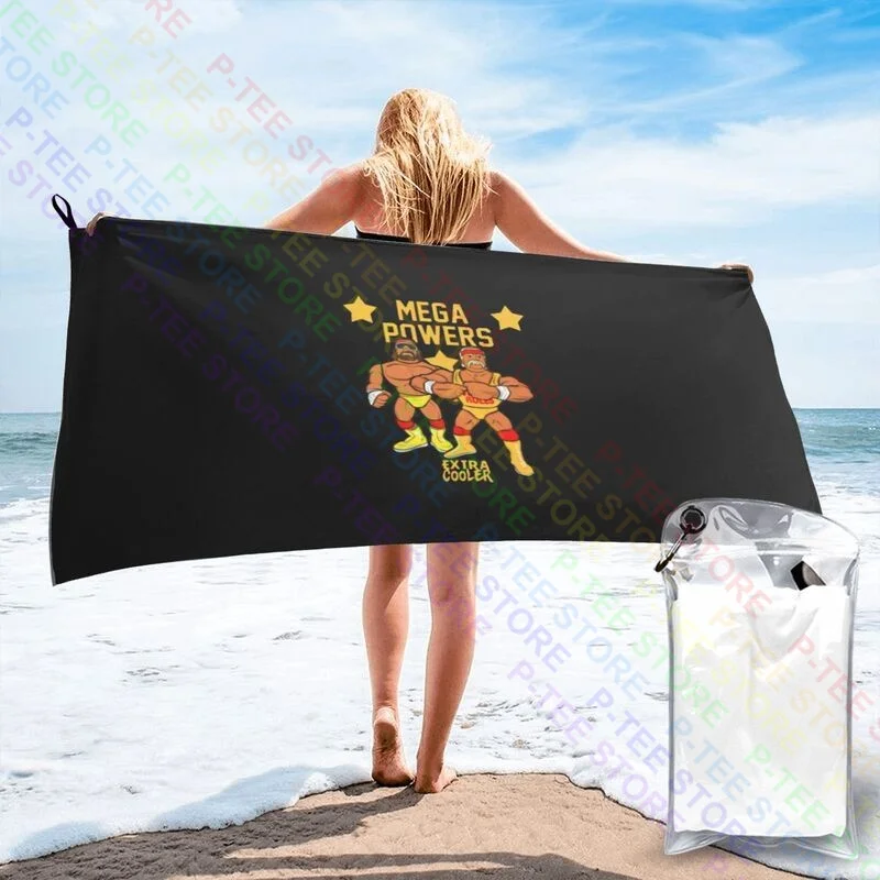 Hulk Hogan Mega Powers Extra Cooler Asciugamano Ad Asciugatura Rapida Asciugamano Da Bagno Grande Coperta Da Spiaggia