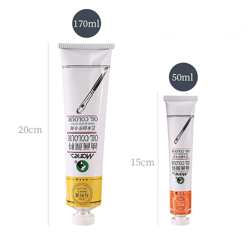 50ML Oil Painting Single Aluminum Tube Loaded Students Art Creation Drawing Special Multi-color Odor Free Art Pigment oil paint