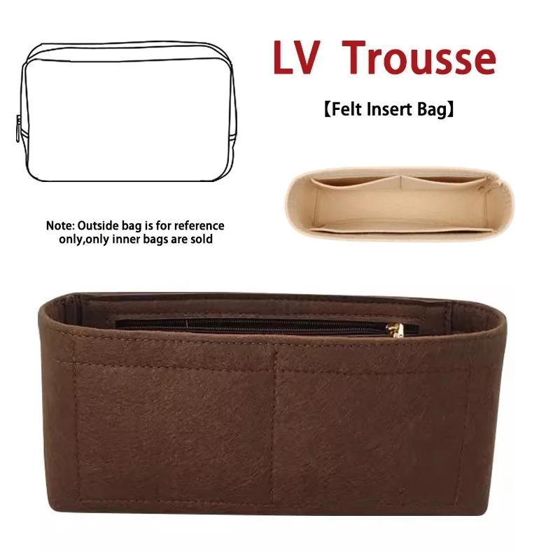 Felt Insert for LV Trousse 23 28 Toiletry Bag Inner Support Type Lined Cosmetic Bag Organizer