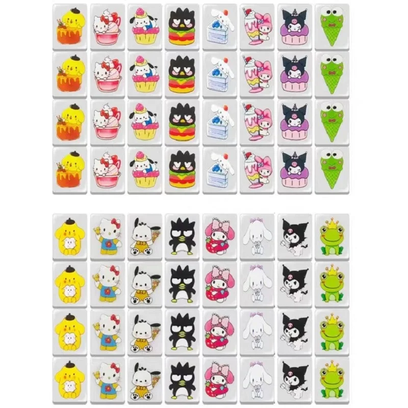 64 Blocks Seaside Escape Mahjong Tile Game with Pattern of Flag Ball 1/2 Players Funny Parent Child Party Game Toy Gift ﻿