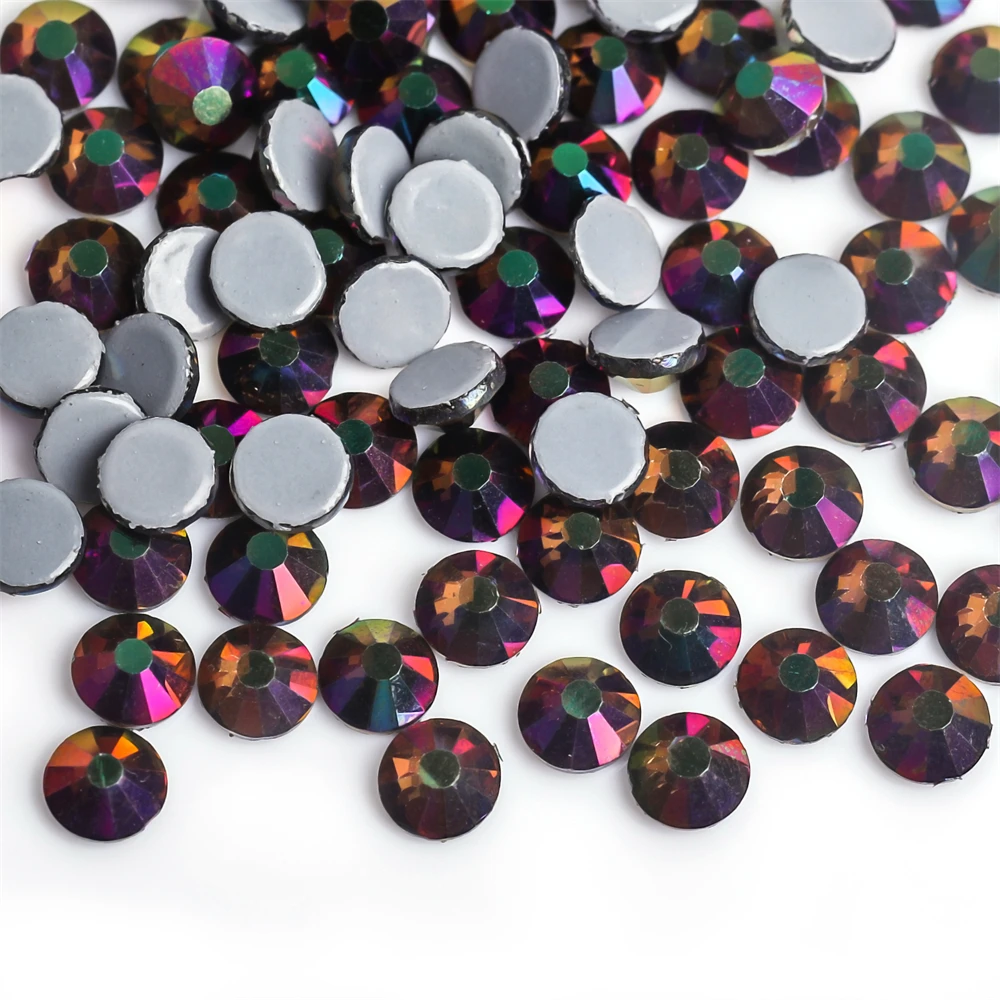 Hot Fix Rhinestones SS6-SS30 40Colors Crystal AB Better DMC Hot Fix Rhinestones Glass Strass Iron On Sewing & Fabric Decorations