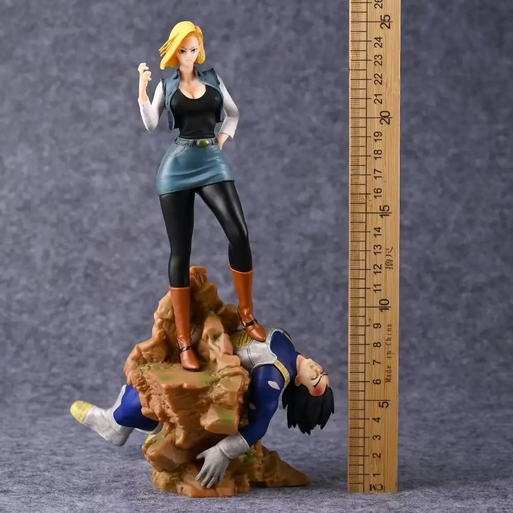 25Cm Anime Dragon Balls Z Figure Android 18 Vs Vegeta Action Figure Android 18 Gk Pvc Statue Model Doll Figurine Collecting Gif