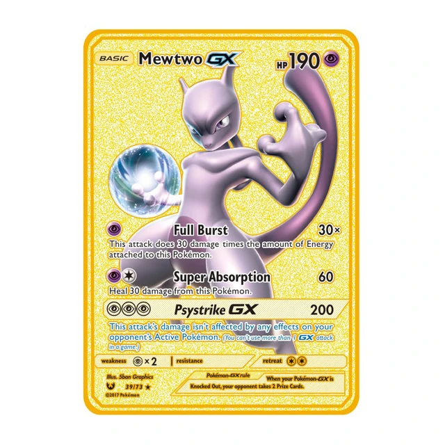 Mewtwo GX - 39/73 - Ultra Rare  Carte pokemon, Carte pokemon a