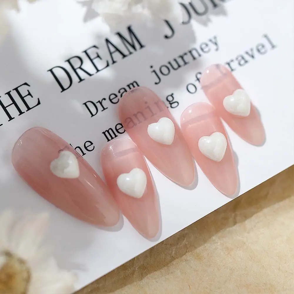 

Resin Nail Ornaments Manicure 3D Nail Art Jewelry Nail Art Decoration Transparent Heart Nail Charms Nail Accessories Set