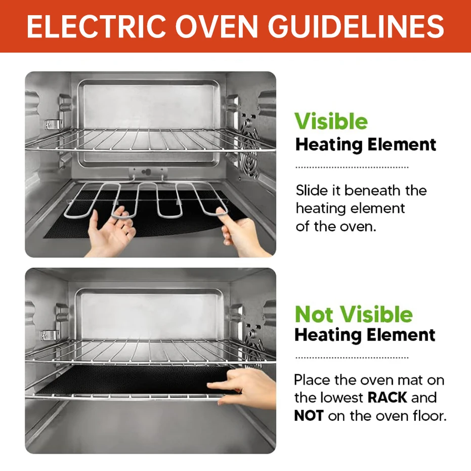 Oven liner cut to size for customized fit