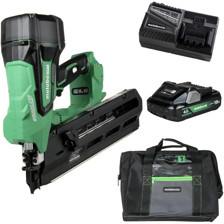 

Metabo HPT Cordless 18V MultiVolt™ Framing Nailer Kit | 21 Degree Magazine | Round Head Nails from 2-Inch up to 3-1/2-Inch