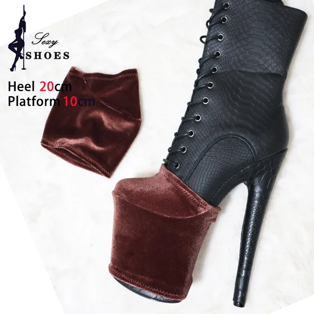 Olive Green Golden Velvet Boot Covers