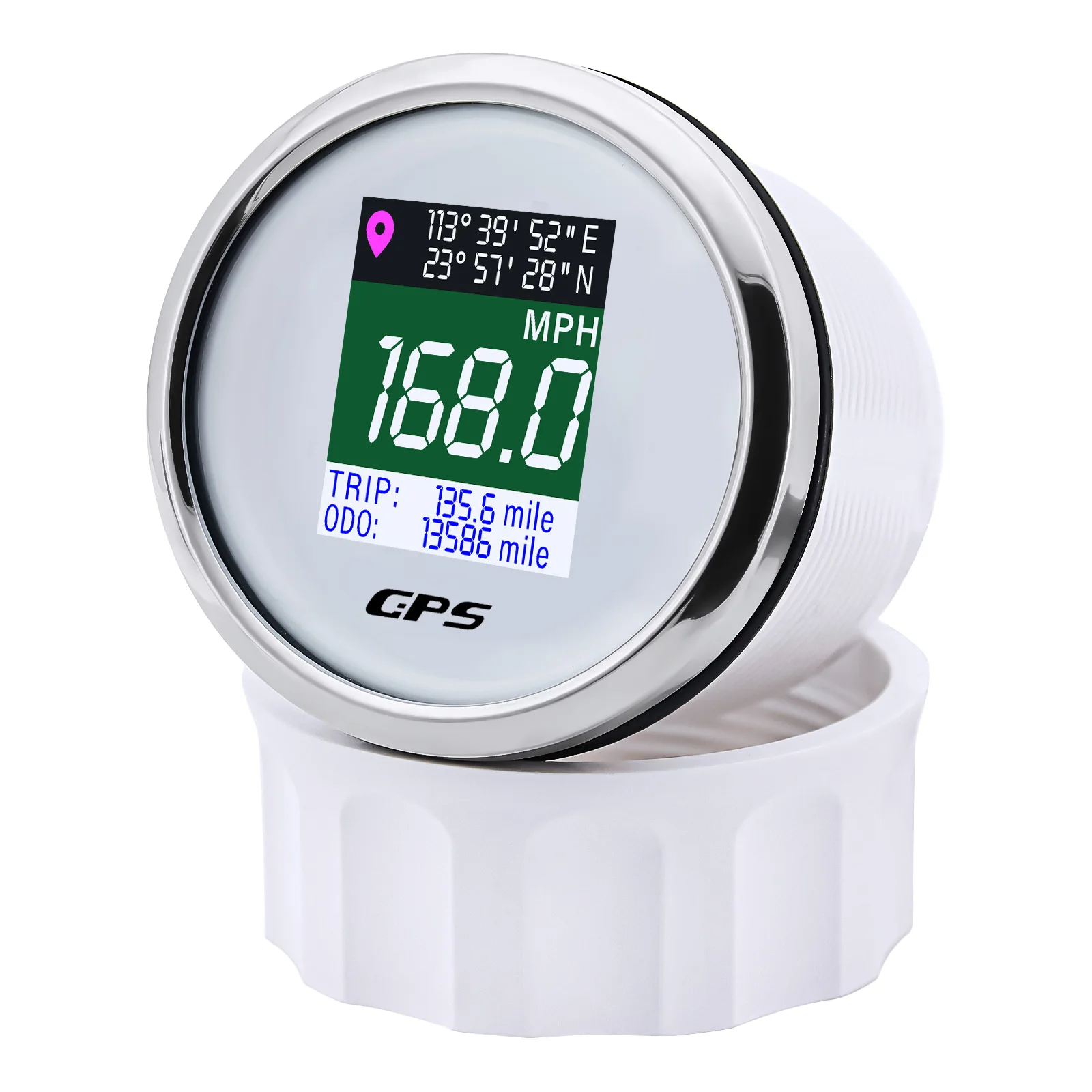 52mm Waterproof TFT Screen LCD Digital GPS Speedometer Gauge Km/h MPH Knots Adju
