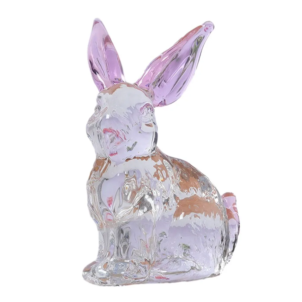 

Rabbit Deco Rabbit Ornament Bedroom Ornaments Crystal Crafts Desktop Figurines Ornaments Handmade Lying Rabbit
