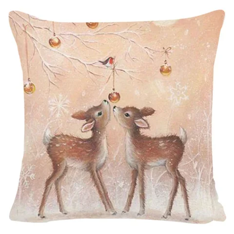

Christmas Cushion Cover Linen Christmas Decorations for Home Xmas Ornaments Home Supplies Natal Noel Navidad 2021 New Year 2022