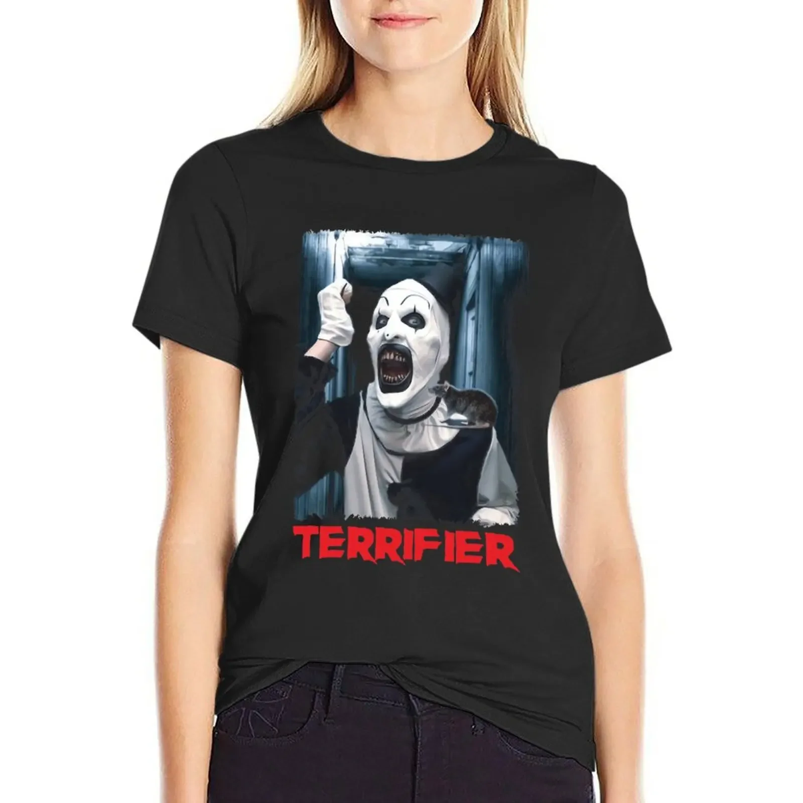 

CUAN HOROR TERRIFIER T-Shirt hippie clothes Blouse t-shirt dress for Women long