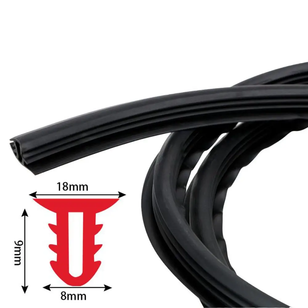 1.6M Car Windshield Sealant Dashboard Soundproof Sealing Strip Auto Rubber Seals Car Panel Seal Interior Accessories