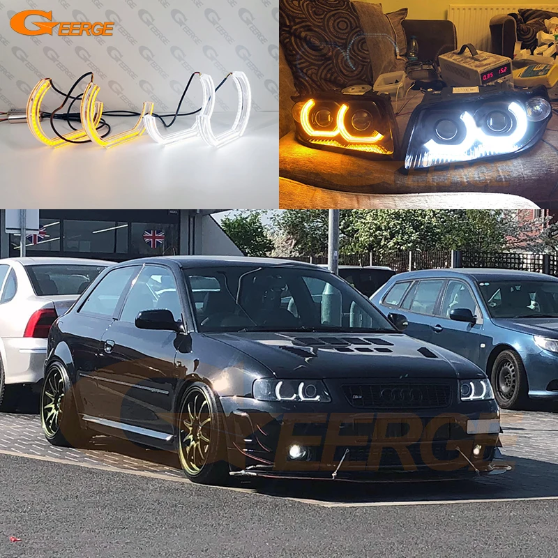 For Audi A3 8L 8P 2000 - 2007 Ultra Bright Crystal DTM M4 Style Led Angel  Eyes Kit Halo Rings Day Light Car Accessories - AliExpress