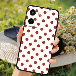 Polka Dots Black TPU Bumper Phone Case Cover - -Motorola G55 5G (G27.CH.1)