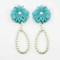 Baby Shoe Pearl Shoes For Kids Jewelry Flowers Foot Chain Infant Colorful Foot Sandals Toddler Accessories Photo Props 4