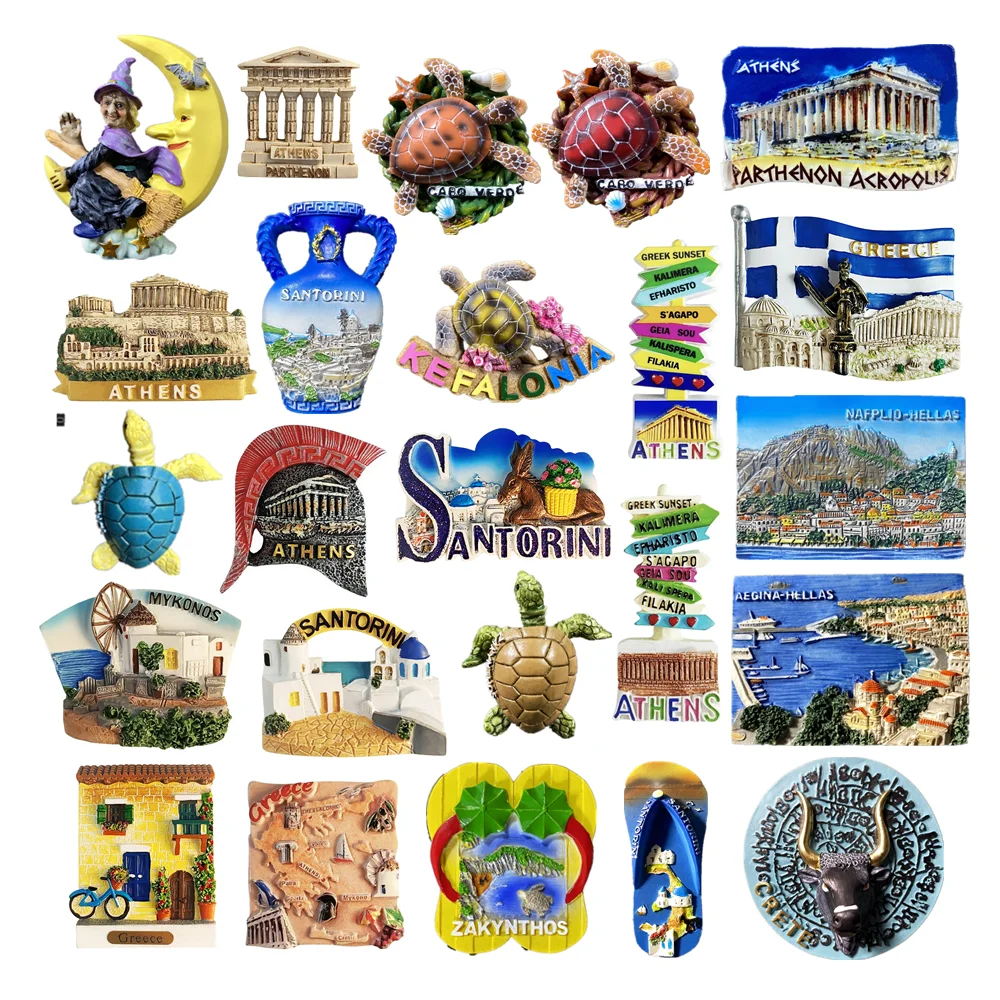 

Europe Greece 3D Fridge Magnets Refrigerator Stickers Tourist Souvenir Decoration Articles Handicraft Gifts