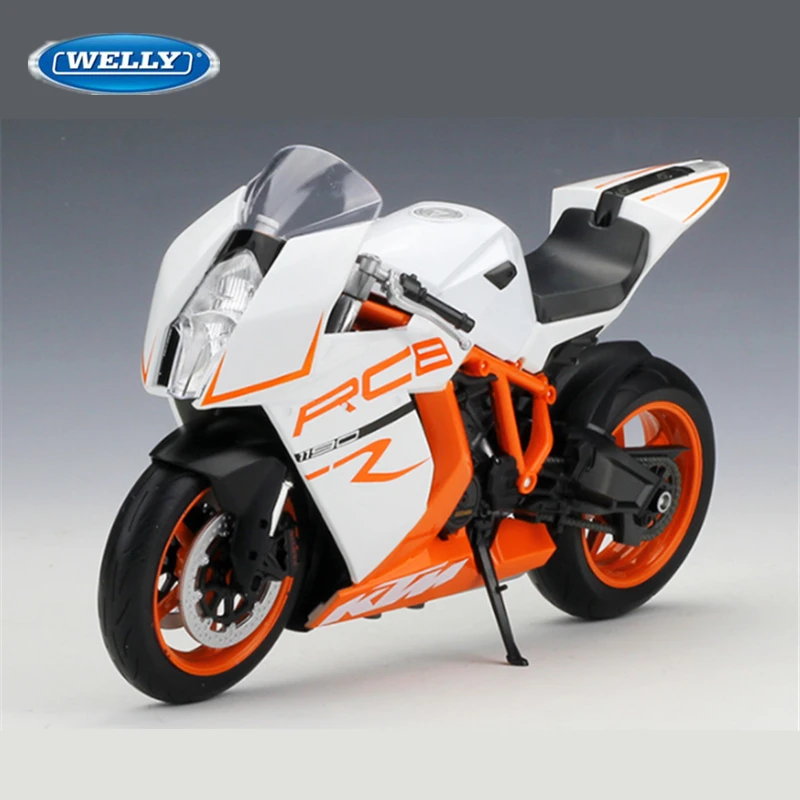 

Модель гоночного мотоцикла WELLY 1:10 KTM 1190 RC8 R из сплава, модель литая металлическая уличная кросс-кантри, Спортивная модель мотоцикла, детская игрушка в подарок