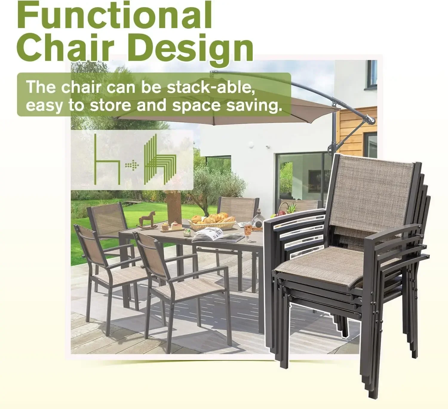Patio Dining Set 7 Pieces Outdoor Furniture 6