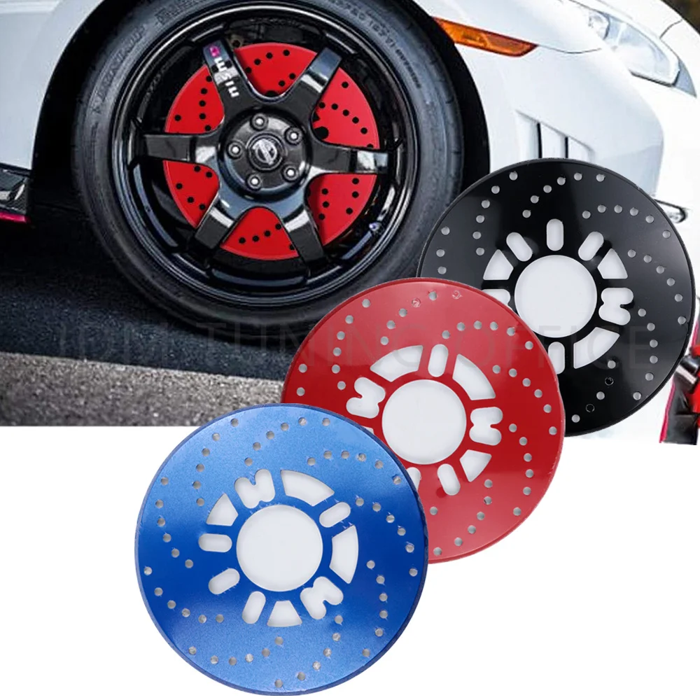 2pcsCarRacingDiscBrakeRotorCoverDrumBrakeDecorativeAluminum