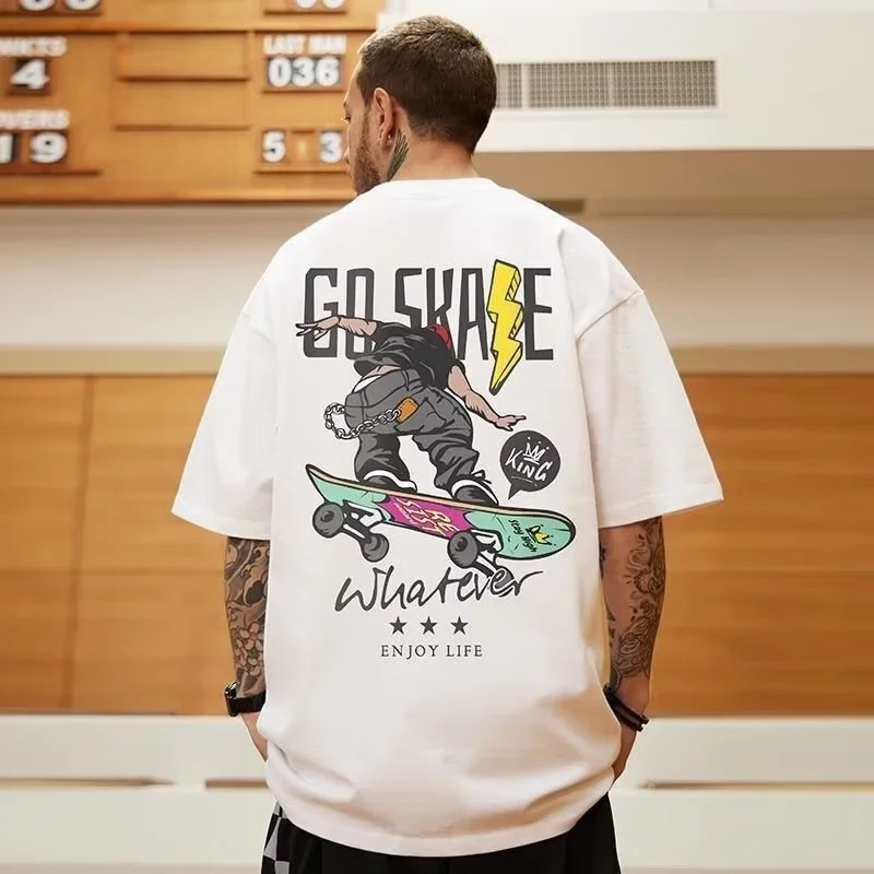 Skate Boy Graphic Printed Oversized T-shirt For Men