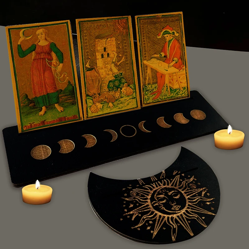 

2/4pcs Wooden Tarot Card Stand for Witch Divination Tools Display Holder Altar