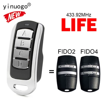 LIFE FIDO2 FIDO4 차고 문짝 오프너 리모컨, 433.92MHz 롤링 코드, 4 버튼 송신기, LIFE FIDO 2 리모컨