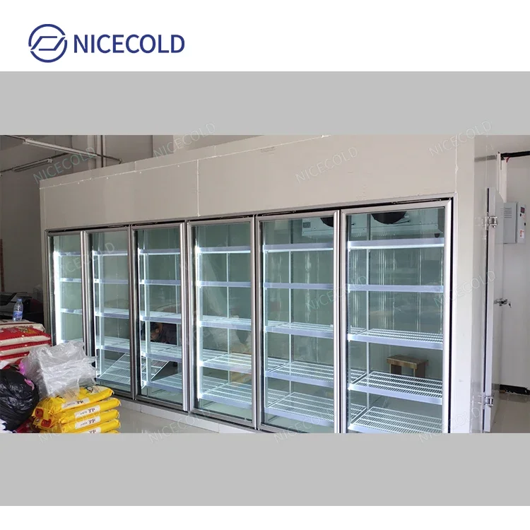 Supermarket Refrigerator Display Freezer Glass Door Electric Heating Glass Doors For Walk In Cooler