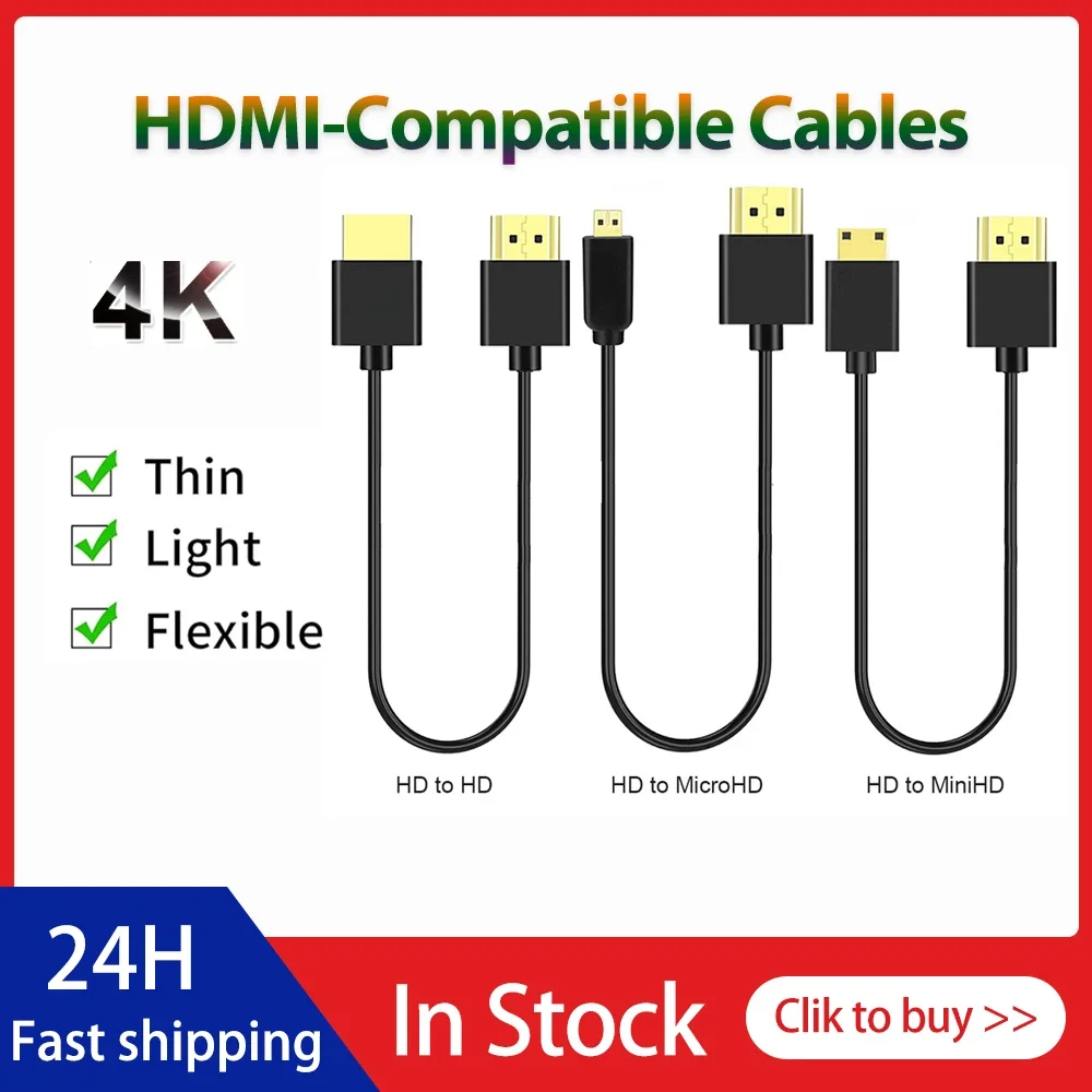Ultra Soft & Thin High-Speed 4K HDMI to Mini HDMI Cable