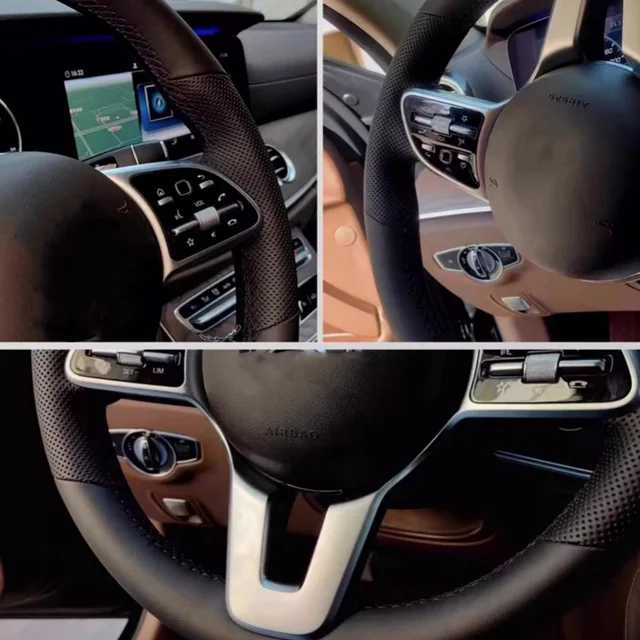Custom Car Steering Wheel Braid Cover Leather M Sport M3 E90 E91 E92 E87 E81 E82 E88 X1 E84 Steering Wrap Cover For BMW E93 2