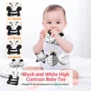 New Cartoon Cute Animal Baby Bed Around Toys With Bed-bell Black And White Bees Bed Around Baby Toys Decorative Accessories 4