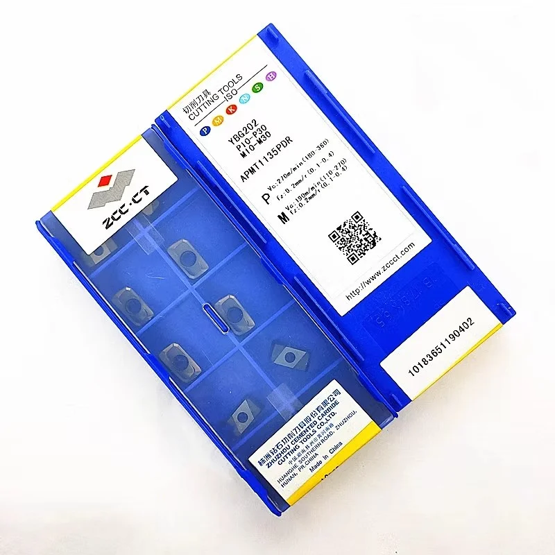 

ZCC.CT APMT1135PDR YBG202 CNC turning tool blade milling carbide inserts High-Quality Precision Cutting Tools 10Pcs