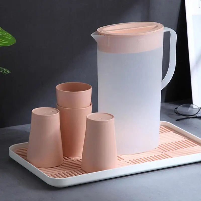 5PCS DOT Plastic Water Jug with Lid/Juice Jug - China Water Cooler and Jug  with Cups price