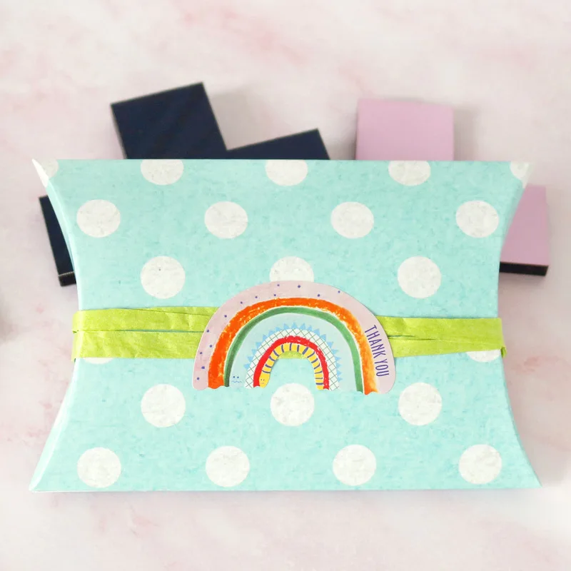 Decorative Stickers DIY Scrapbooking Accessories Thank You Stickers Rainbow Stickers Happy Birthday Thank You Label DIY Cookie Bags Seal Labels Happy Every Day Sticker Paper Decor 5.5cm 100pcs