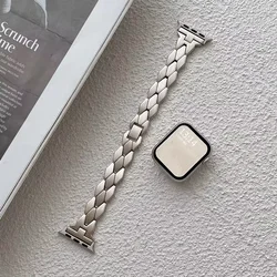 Premium Stainless Steel Chain Strap for Smartwatch - Metal Bracelet Band (Starlight)