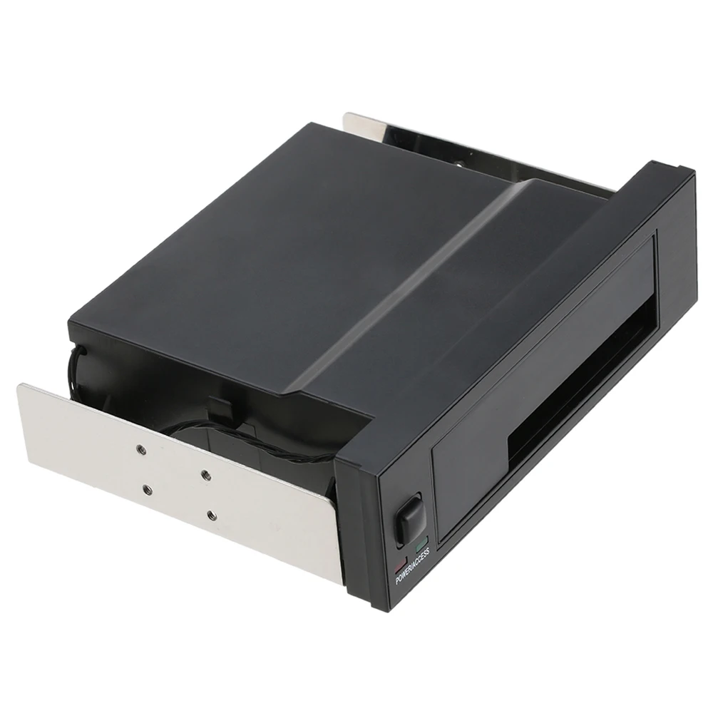 표시등 지원 핫스왑 내장형 싱글 베이 모바일 랙 인클로저(LED 포함) 2.5/3.5인치 SATA HDD SSD용 PC 5.25'' 베이 호환