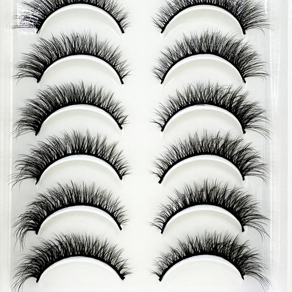 10 Pairs Natural 3D Mink Lashes Faux Cils Handmade Fake Lashes Makeup Tool Eyelash Extension