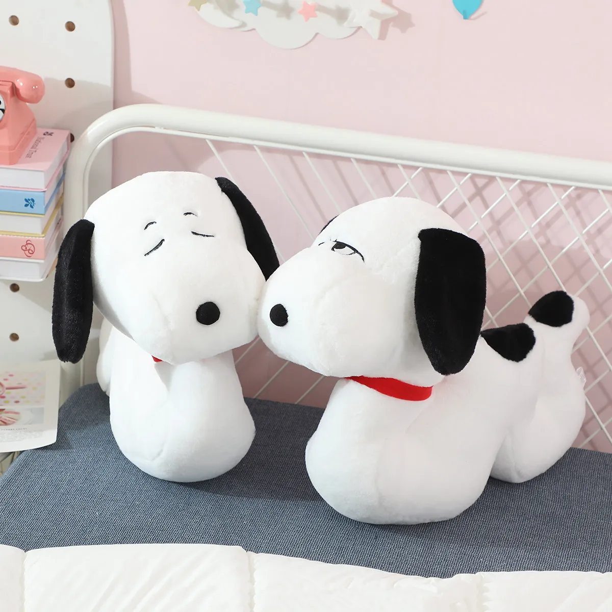 Cute Snoopy Plush Toy The shape of a snake Snoopy Stuffed Cartoon Anime Comfortable Hug Plushies Birthday Gifts For Kid Girl