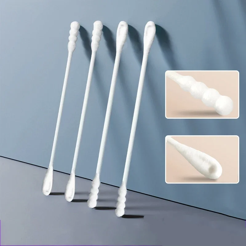 Multifunctional Cleaning Stick Baby cotton swabs Double-ended Sterile cotton swabs Spiral Head Ear and Nose 200pcs