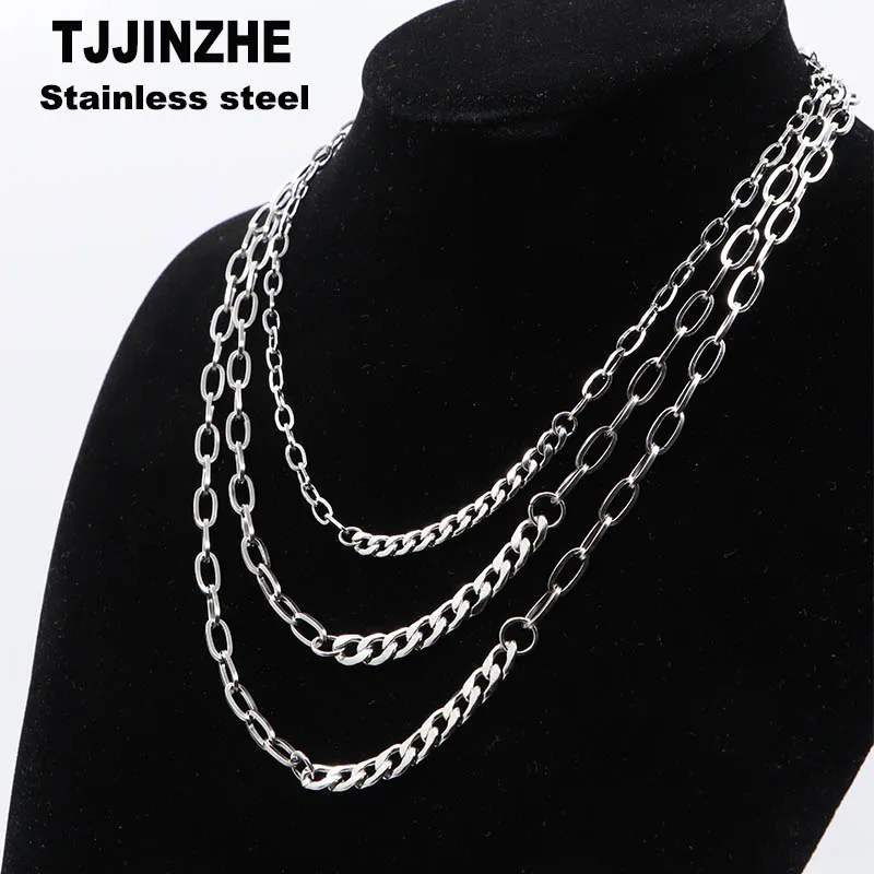 

2023 New Trend No rust Men Women Necklace Stainless Steel Chain Adjustable Choker On Neck Jewelry Accessories Gift For Party